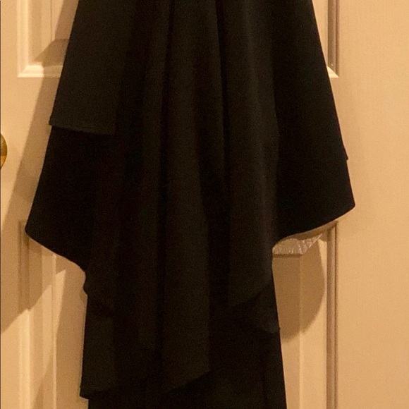 Navy high low, wrap dress - Picture 7 of 8